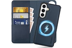 SHIELDON 2-in-1 Wallet Case for Galaxy S26 6.3-inch 2026, Genuine Leather, Detachable, Flip Magnetic Closure, Wireless Chargi