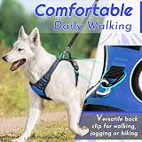 Eagloo Dog Harness Small Adjustable No Pull Reflective Blue S view 4