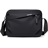 Men's Messenger Bag Shoulder Bag, Lightweight Waterproof Crossbody Sling Bag for Men, Business Casual Daypack with Multiple Pockets, Stylish Work Bag for Trave, Commuting and Daily Use, Black