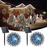 Solar Christmas Lights, 2 Pack 72ft 200 LED Solar