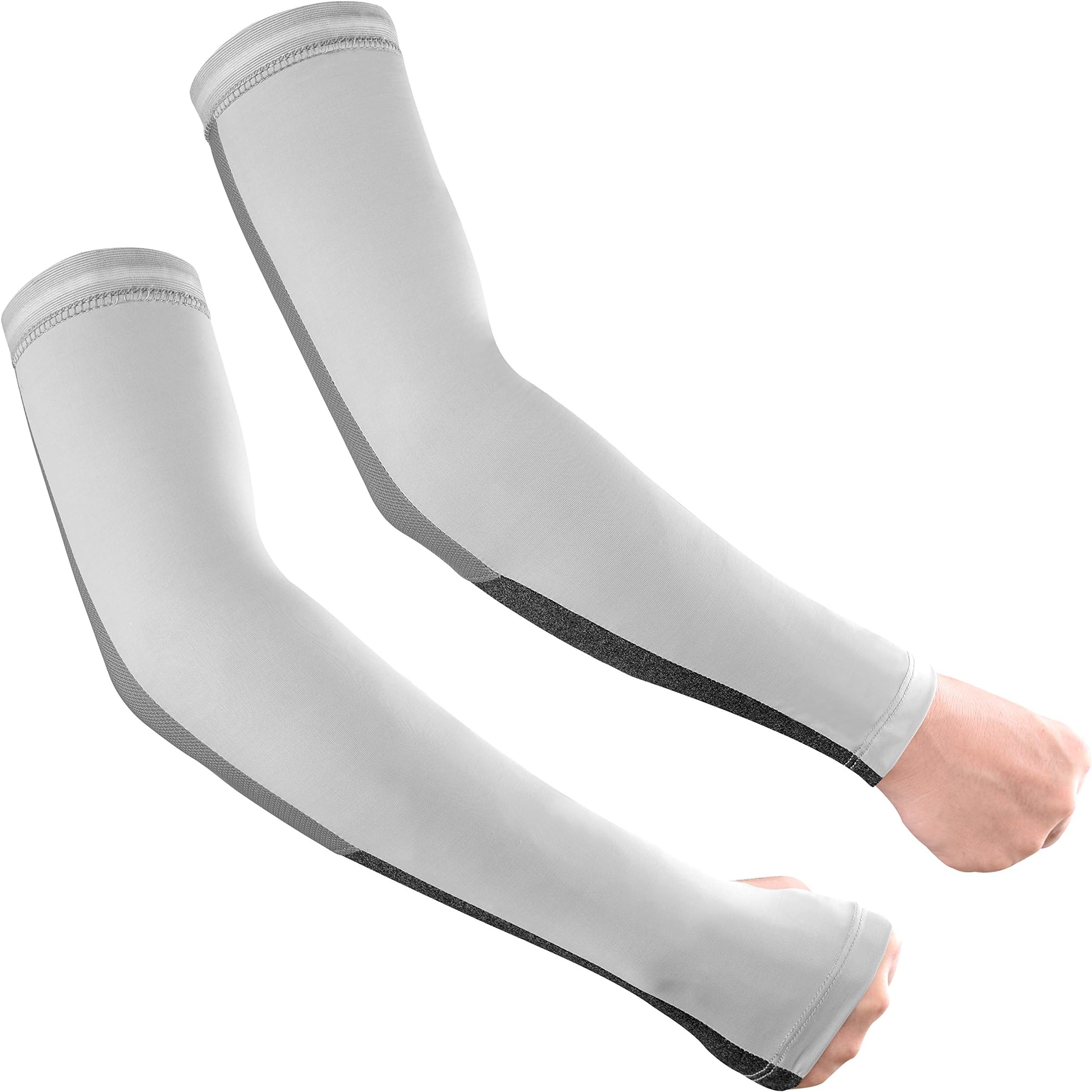 EXski Sun Protection Cooling Arm Sleeves Arm Warmers UV Protection Arm Support Compression Sleeves for Running Cycling Driving Golf Gardening Women Men