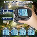 BEBANG 1000X Handheld Digital Microscope 4K 2.0" Screen Slides Kit Gift view 2