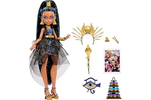 Monster High Monster Ball Doll, Cleo De Nile in Party Dress with Themed Accessories Including Scepter & Cupcakes
