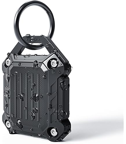 SaharaCase Hang Case For AirTag With Carabiner Clip - Shockproof Bumper Protection