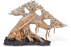 Azil Bonsai Driftwood Aquarium Tree for Aquarium Decor Fish Tank Decorations (10.1'' Length)