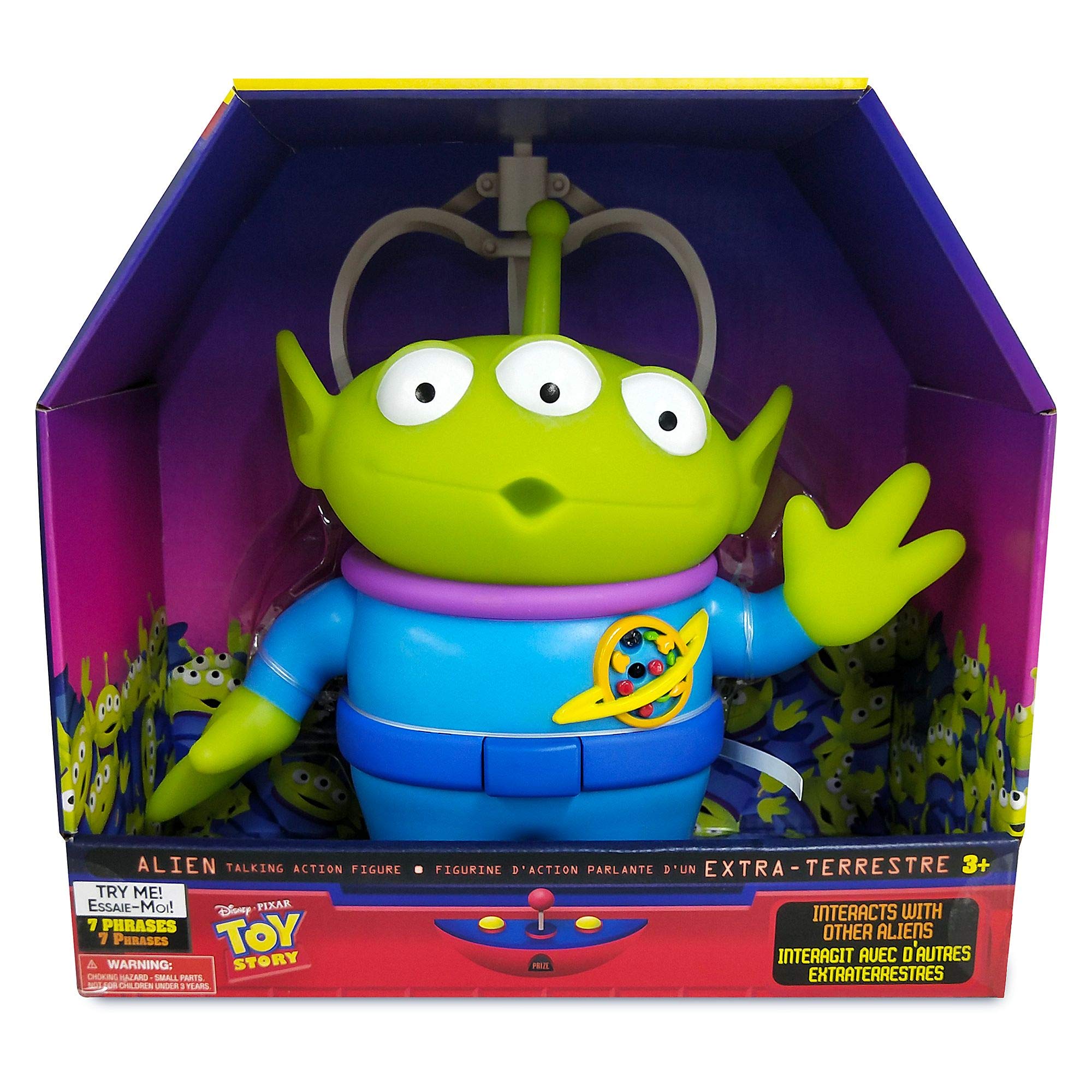Disney Store Official Alien Interactive Talking Action Figure from Toy Story, 25.5cm/10”, Features 7 English Phrases, Only Interacts with Other Alien Figures and Toys, Moveable Parts, Age 3+