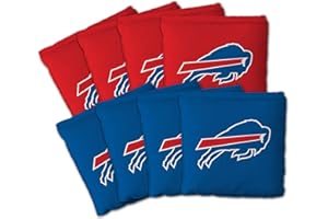 YouTheFan Officially-licensed NFL Set of 8 Cornhole Bags - All Weather Dual Sided Slide & Stop - regulation size