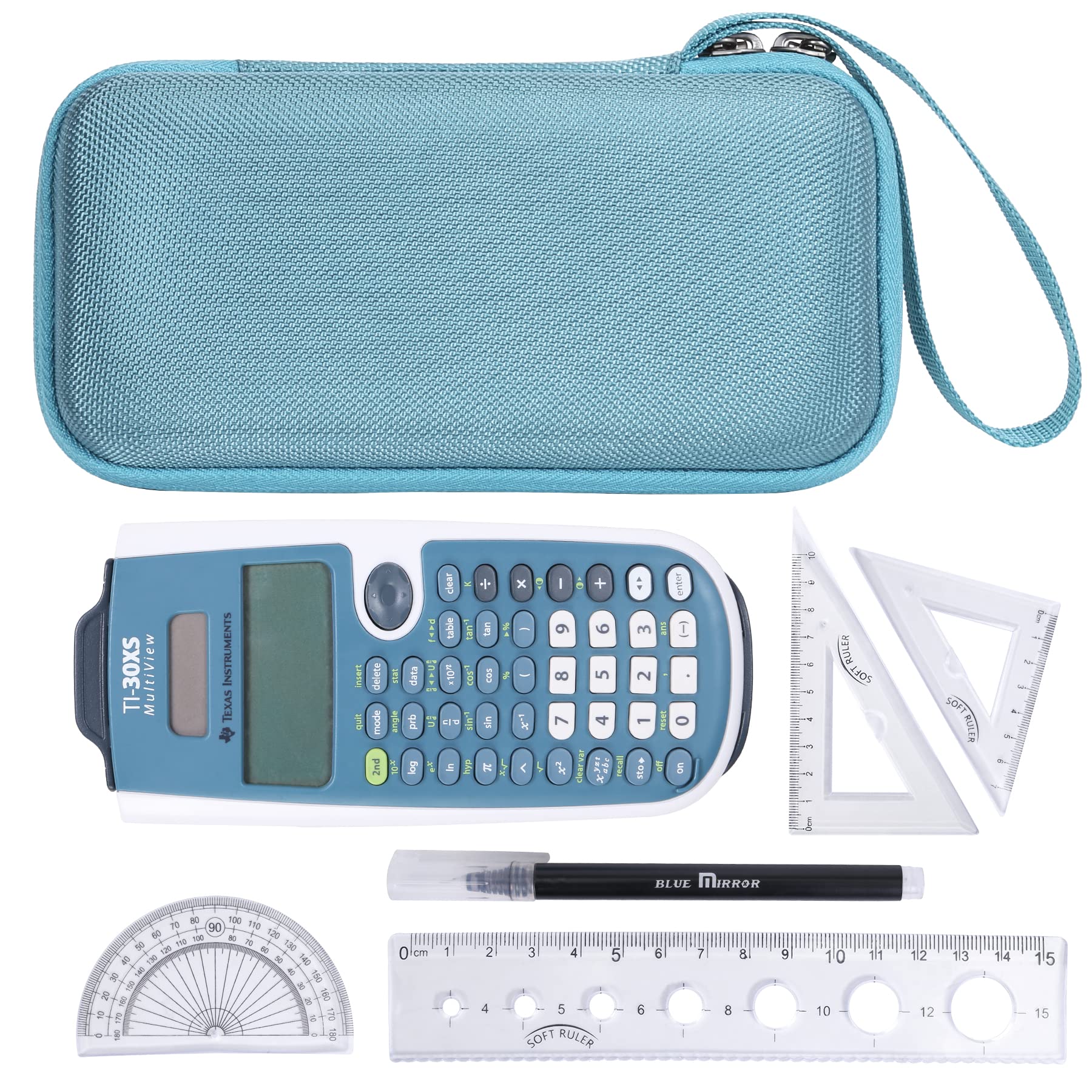 khanka Carrying Case for Texas Instruments TI-30Xa / TI BA II Plus/TI-30XIIS /TI-30XS MultiView/TI-36X Pro Engineering Scientific Calculator, Case Only (Light Blue)
