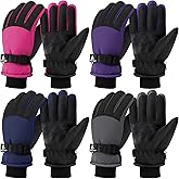 Wenouy Kids Winter Gloves Waterproof Snow Ski Gloves for Boys Girls Warm Adjustable Accessories for Cold Weather