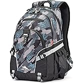 High Sierra Loop Backpack, Travel, or Work Bookbag with tablet sleeve, One Size, Graffiti/Black/Ash