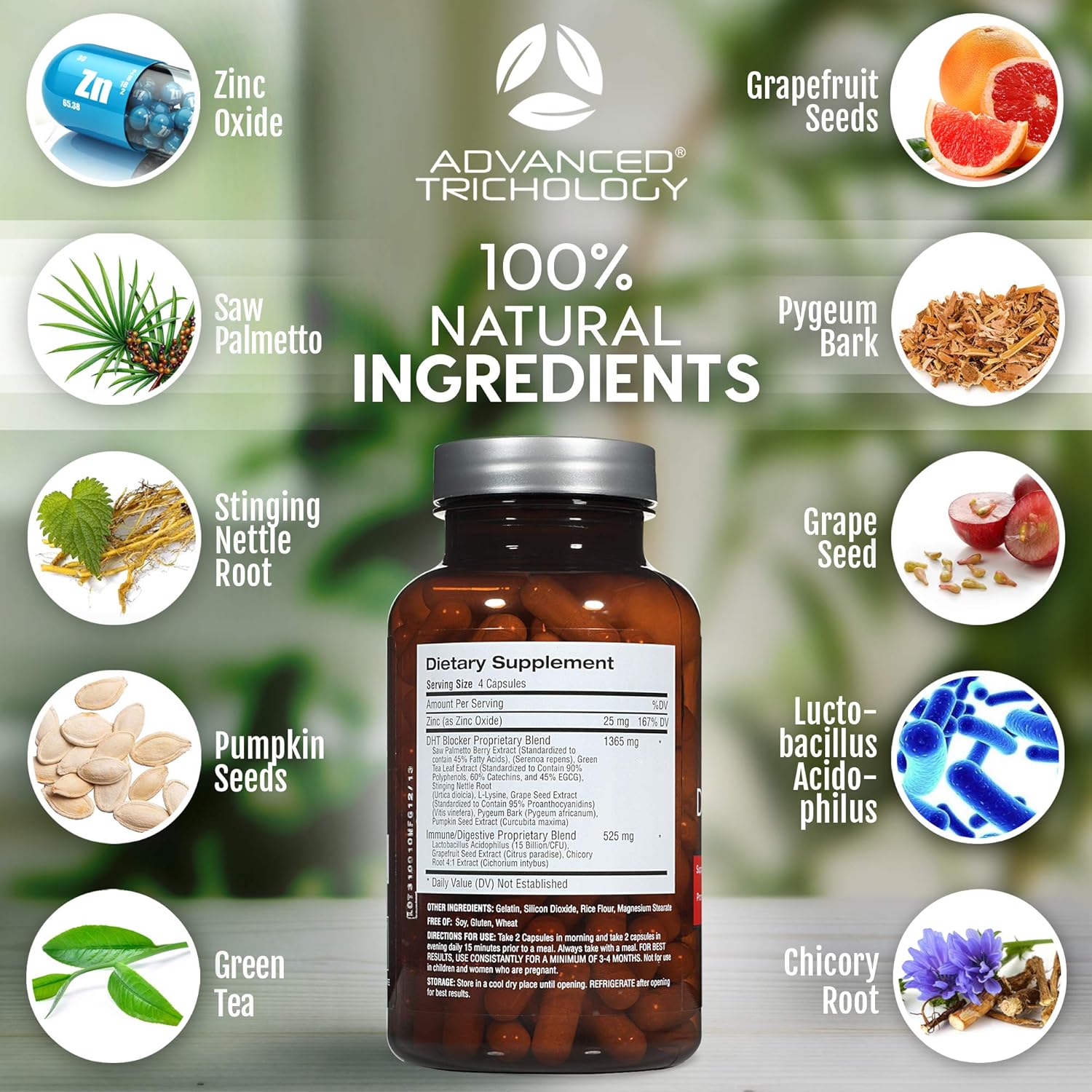 Advanced Trichology DHT Blocker with Immune Support Hair Loss