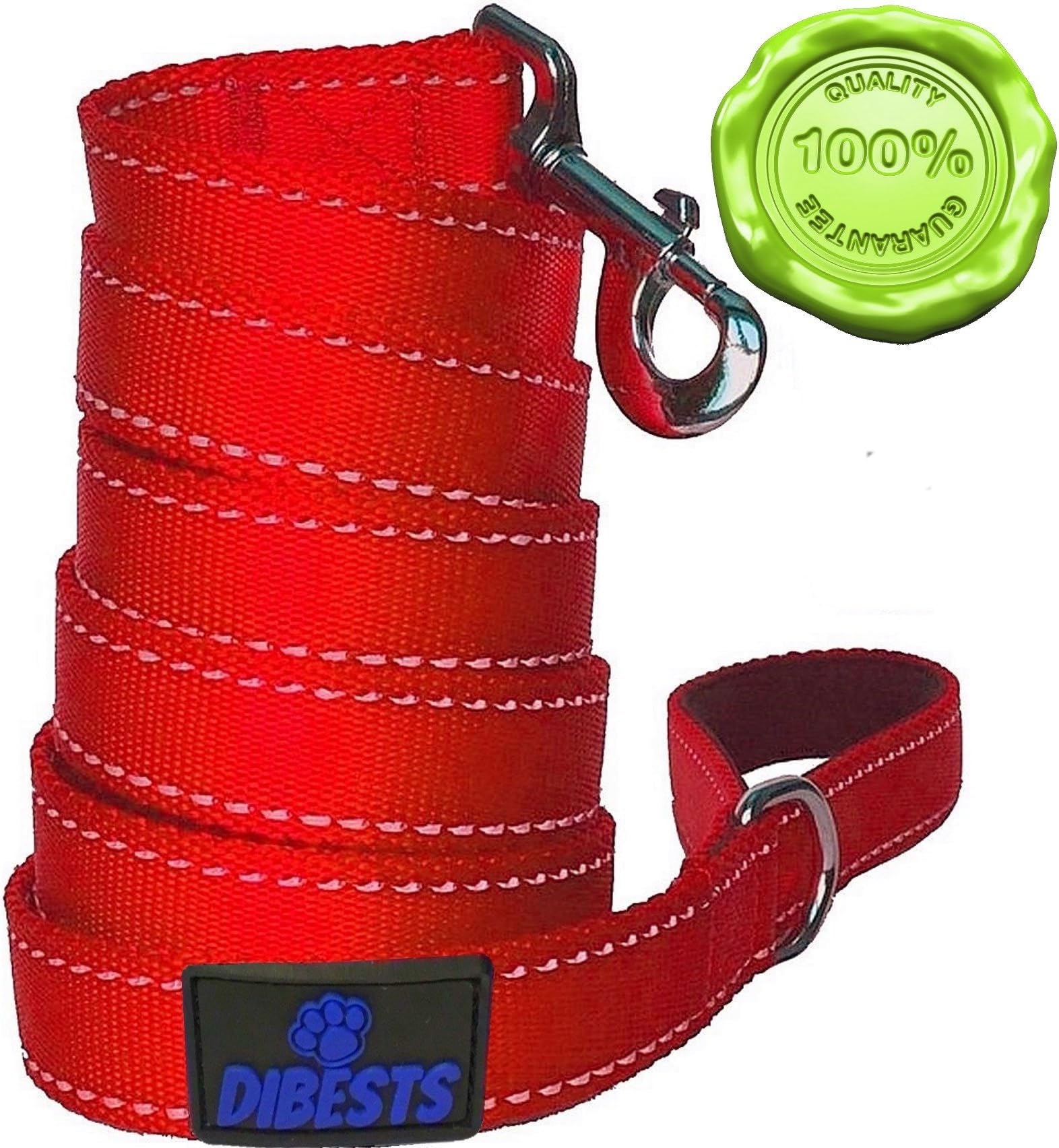 Dibests Extra Heavy Duty Dog Leash Durable, Reflective, Padded Handle - 6 ft Long 1 Inch Wide Perfect for Everyday Training, Walking, Running Best For XL, Large, Medium, Small Pet