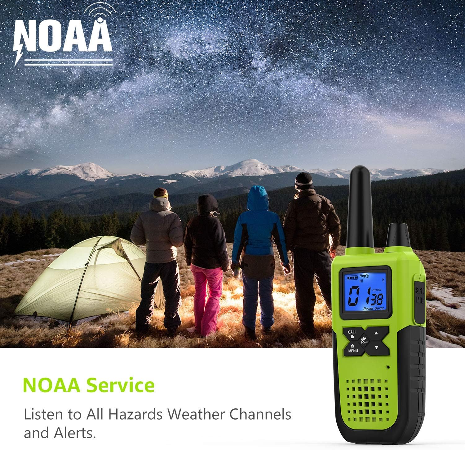 3 Long Range Walkie Talkies Rechargeable for Adults - NOAA FRS GMRS UHF 2 Way Radios Walkie Talkies - CB Long-distance 2way Walkie Talkies with Earpiece Mic Weather Alert USB Cable Charger(K10 Colors): Car Electronics