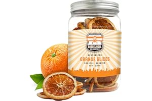 Barrel Roll Bar Essentials USA Grown Dried Orange Slices for Cocktails | 4 Ounces of Large Dehydrated Oranges | Orange Cocktail Garnish | Dried Fruit for Cocktails & Healthy Snacks | Preservative Free