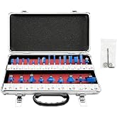 LU&amp;MN Carbide Tipped Router Bit Set, 1/4" Shank, 24 PCS | Premium-Grade Carbide Tipped, for Edging, Trimming, Veining &amp; Grooving, Ideal for Woodworking DIY &amp; Professional Carpenters