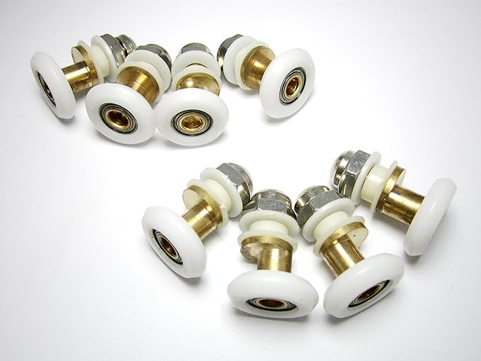 Kit 2 Cuscinetti Box Doccia VR - Rotelle A Sfera Nichelato, 19x5x27mm, Filettatura M6 - Foto 4