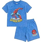 Marvel T-Shirt and French Terry Shorts Outfit Set Infant to Big Kid Sizes (12 Months - 18-20)