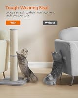 Feandrea Cat Scratching Post 85 cm Tall Sisal Scratch Pole Dove Grey PCA041G01 view 5