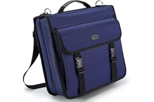 Banero 3" D-ring Zipper Binder with 700+ Sheets Capacity, 3-ring Zip Up Binder with Shoulder Strap for School, Zip Binder Bag Compatible with 13" MacBook & 12.9" Tablet (Dark Blue)