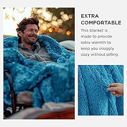 Bedsure Soft Bright Blue Twin Blanket for