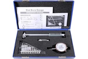 Accusize Industrial Tools 2-6 inch by 0.0001'' Dial Bore Gauge Set, 6'' Stem Length, Ee20-1006