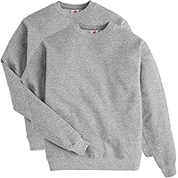 Jerzees Men's 562MR Crew Neck Sweatshirt, Ash, Medium at