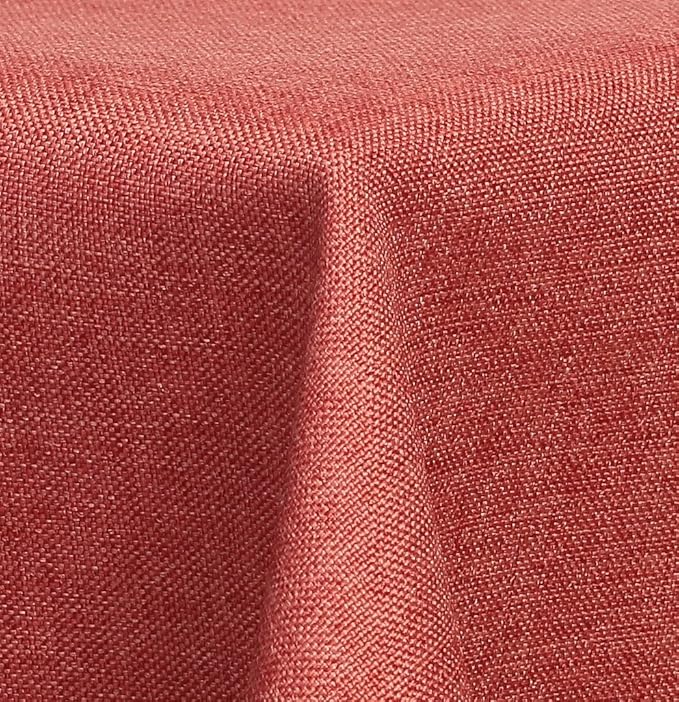 Maltex24 Textil Tischdecke - Leinen Optik - wasserabweisend Eckig (Terrakotta, ca. 135x180 cm)