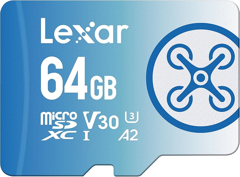 Lexar Fly 64GB Micro SDXC UHS-I U3 V30 A2 Memory Card 160MB/s Read