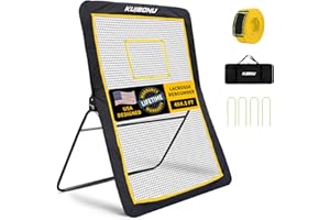 KuiBonu Lacrosse Rebounder, 5x7ft Volleyball Rebounder Net with 5 Bounce Back Angles, Neon Target and Lacrosse Ball, Rebounde