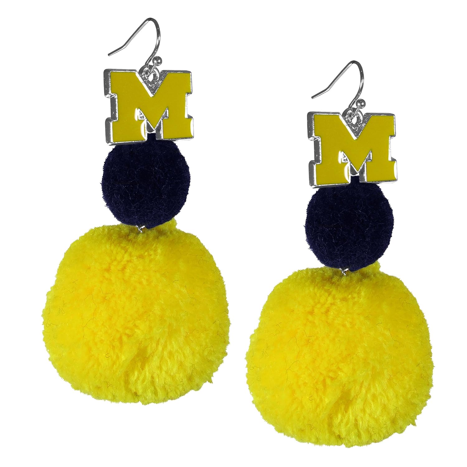 Siskiyou NCAA Womens Pom Pom Earrings