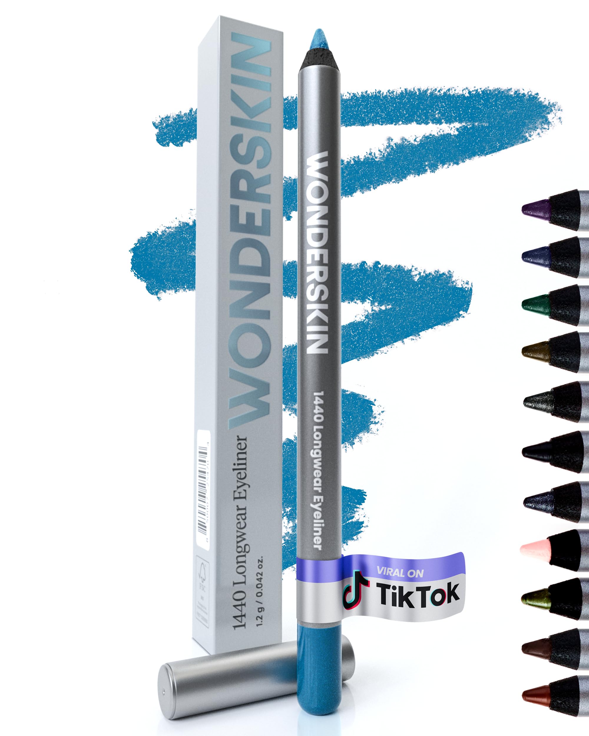 Wonderskin Eyeliner Pencil, 1440 Longwear Blue Eyeliner Pencil - Waterproof, Sharpenable & Smudge Proof — image 1