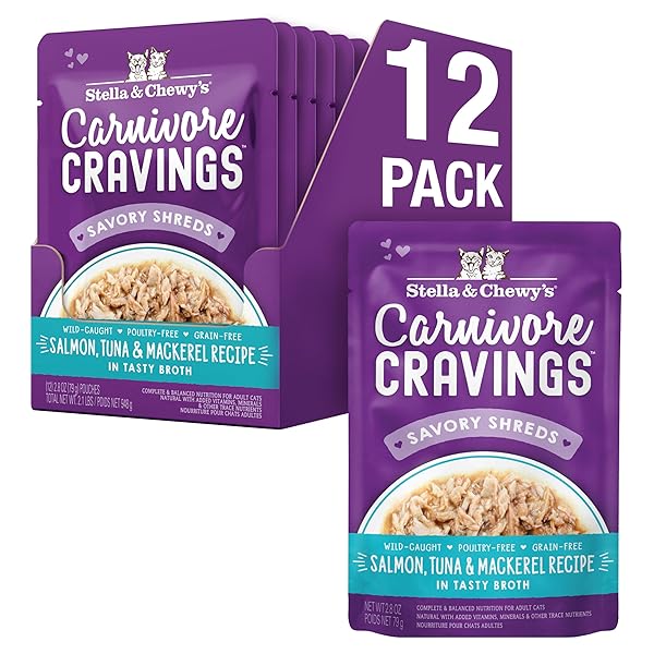 STELLA & CHEWY’S CARNIVORE CRAVINGS WET CAT FOOD...