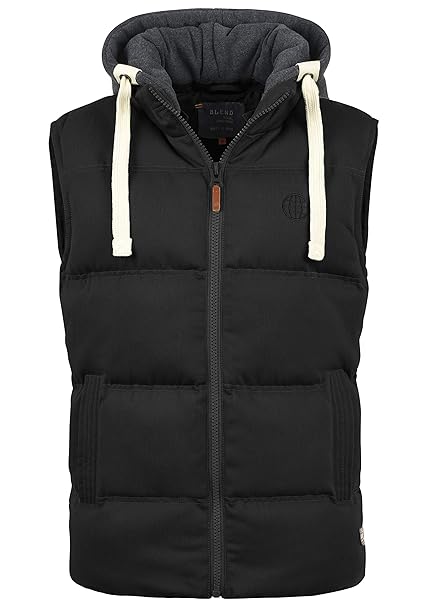 Blend Jens Herren Weste Steppweste Outdoor Weste Mit Kapuze Und Stehkragen