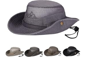 Obling Sun Hat Fishing Hat Wide Brim Bucket Hat Foldable Safari Boonie Hat Unisex