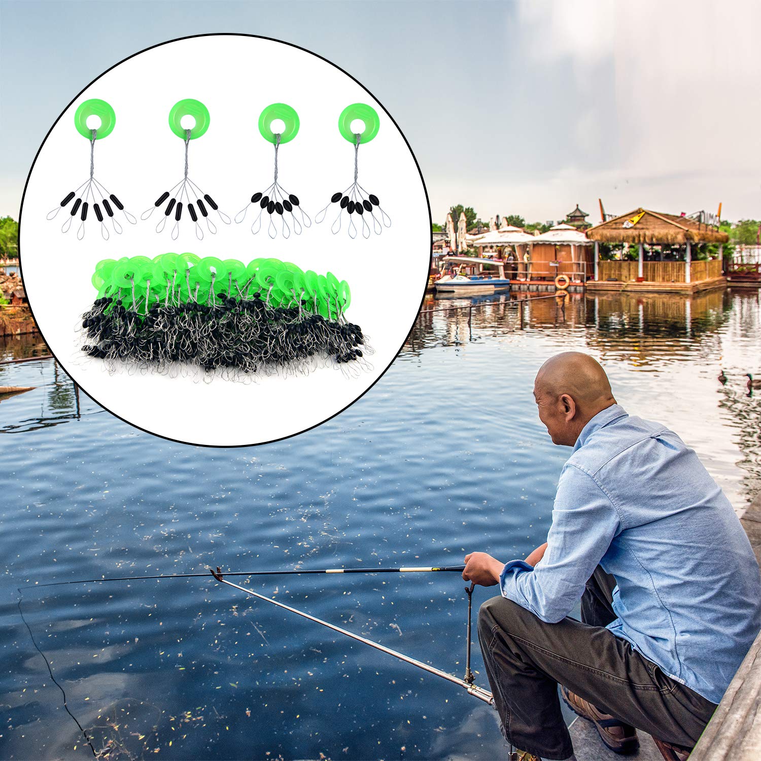 fishing float stopper