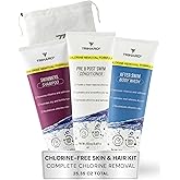 Complete Chlorine Removal Bundle By TRIHARD | Shampoo, Conditioner, Body Wash | Ultimate Pre & Post Swim Care