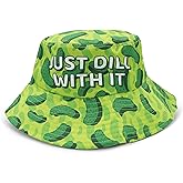 GOOFBALLS Dill Pickle Novelty Bucket Hat – Funny Summer Hat for Men & Women, Quirky Retro Style for Beach, Festivals & Everyday Fun