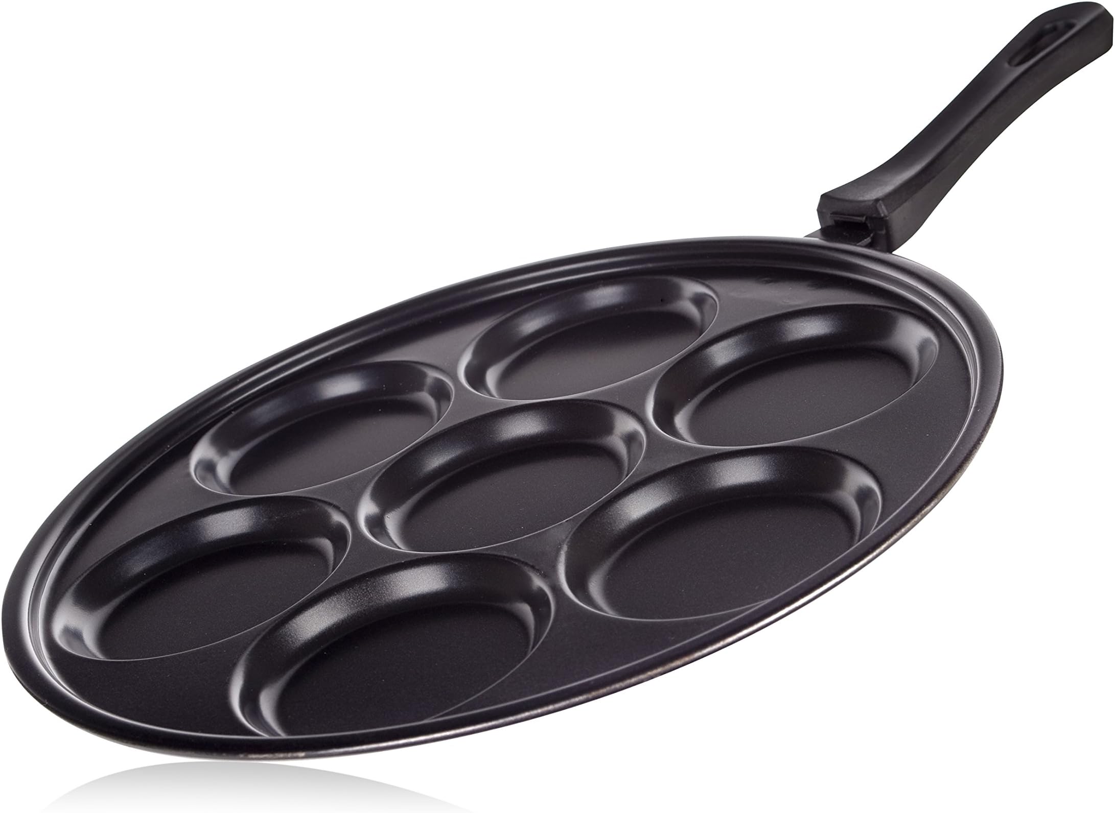Apetit Frying Pan for 7 Flapjacks, Carbon, Black, 29.5 x 45 x 5.5 cm
