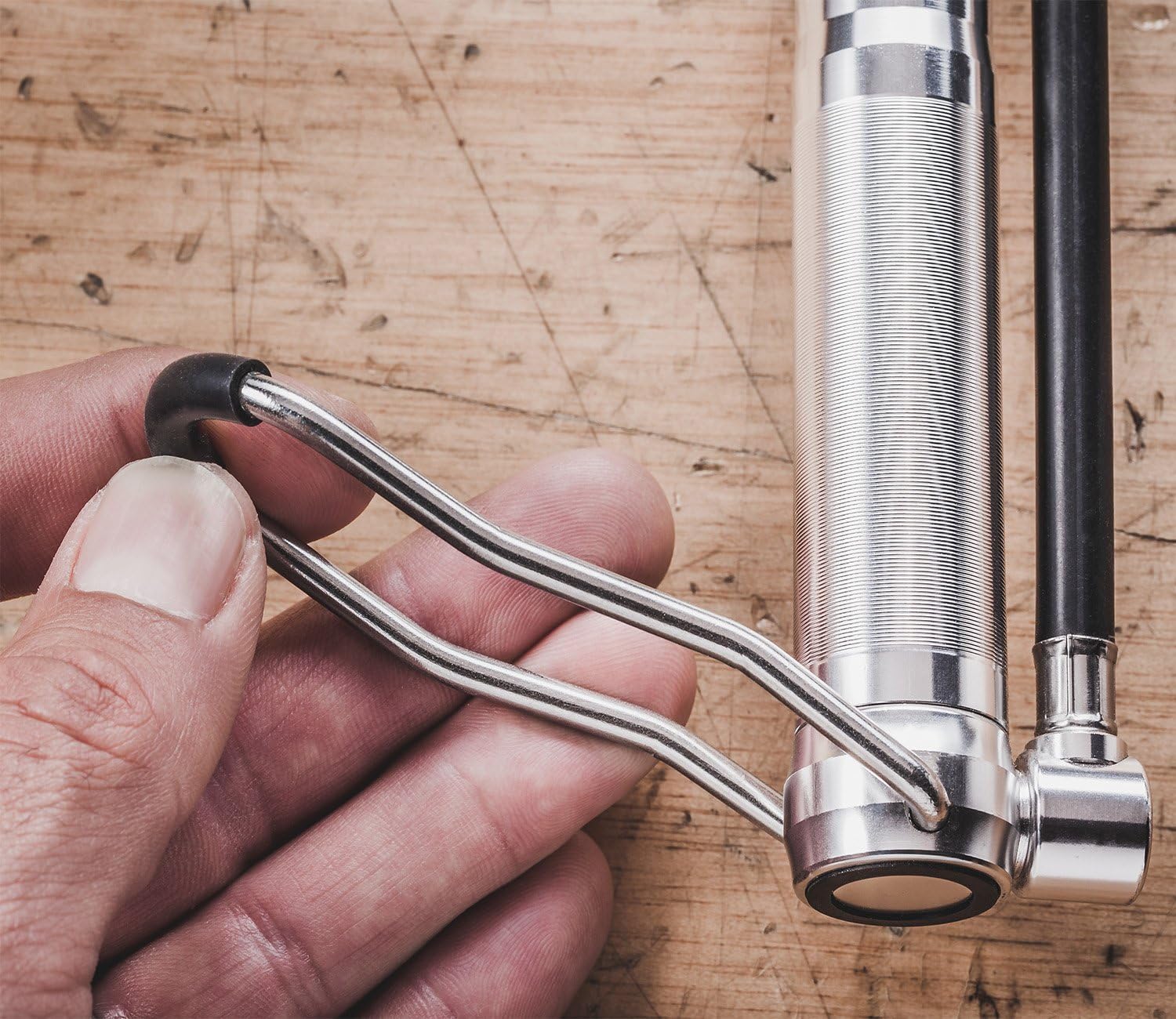 Mini Floor Bike Pump, Super Fast Tire Inflation, Secure Presta and Schrader Valve Connection. High Pressure Bicycle Pump with Stabilizing Foot Peg for Road, Mountain, Touring, Hybrid and Fat Tires : Sports & Outdoors