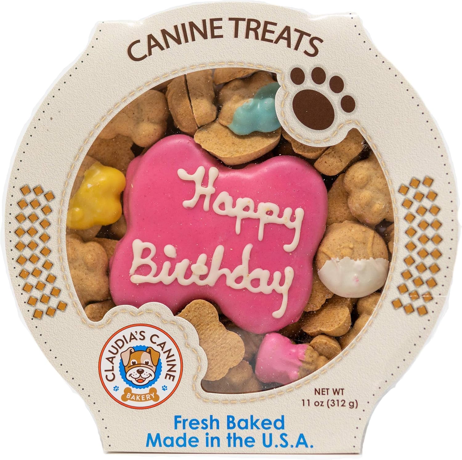 happy birthday dog cookie