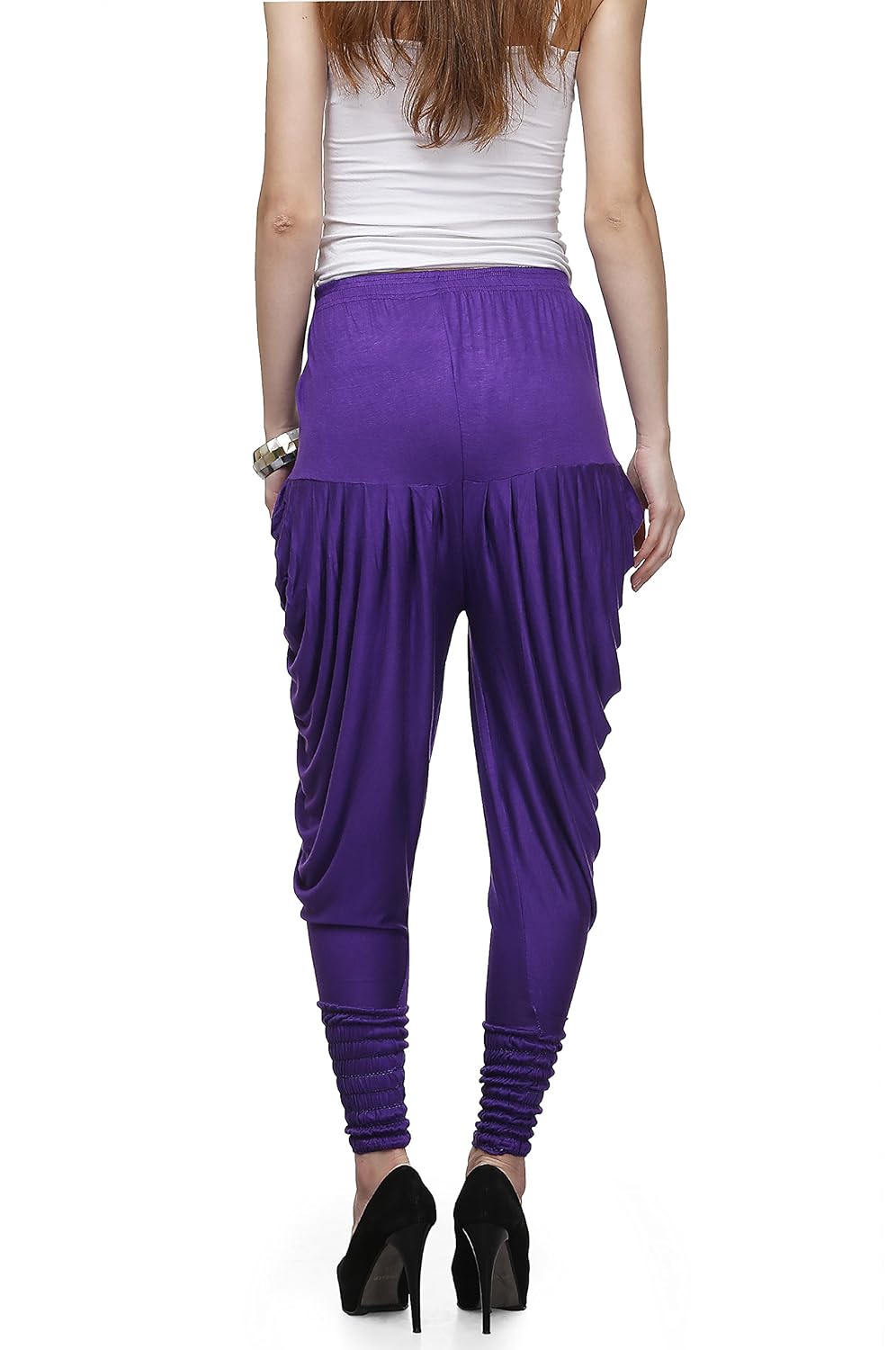legis viscose purple dhoti for women