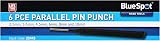 Blue Spot Tools 22443 6 Pce Parallel Pin Punch Chrome Vanadium 150mm view 2