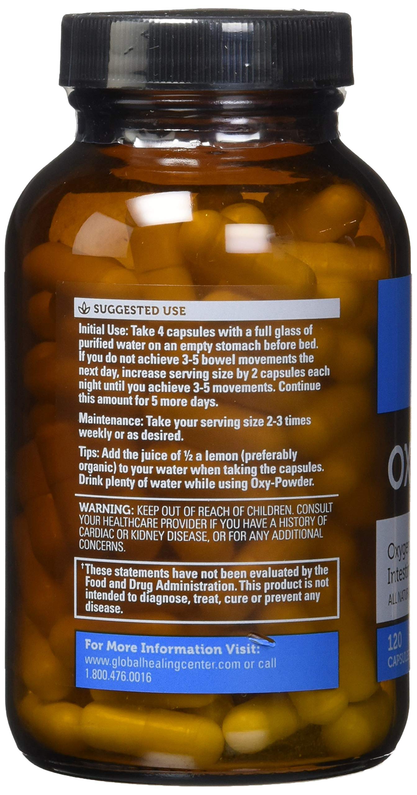 Global Healing Center OxyPowder Colon Cleanse Detox Oxygen Based