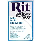 Rit Dye Laundry Treatment White-wash Stain Remover and Whitener Powder, 1-7/8 oz, White, 3-Pack
