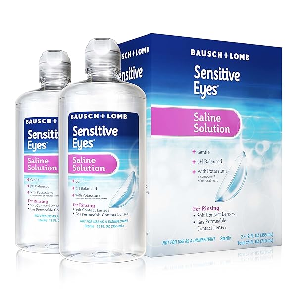 BAUSCH + LOMB SENSITIVE EYES SALINE SOLUTION, GENTLE...
