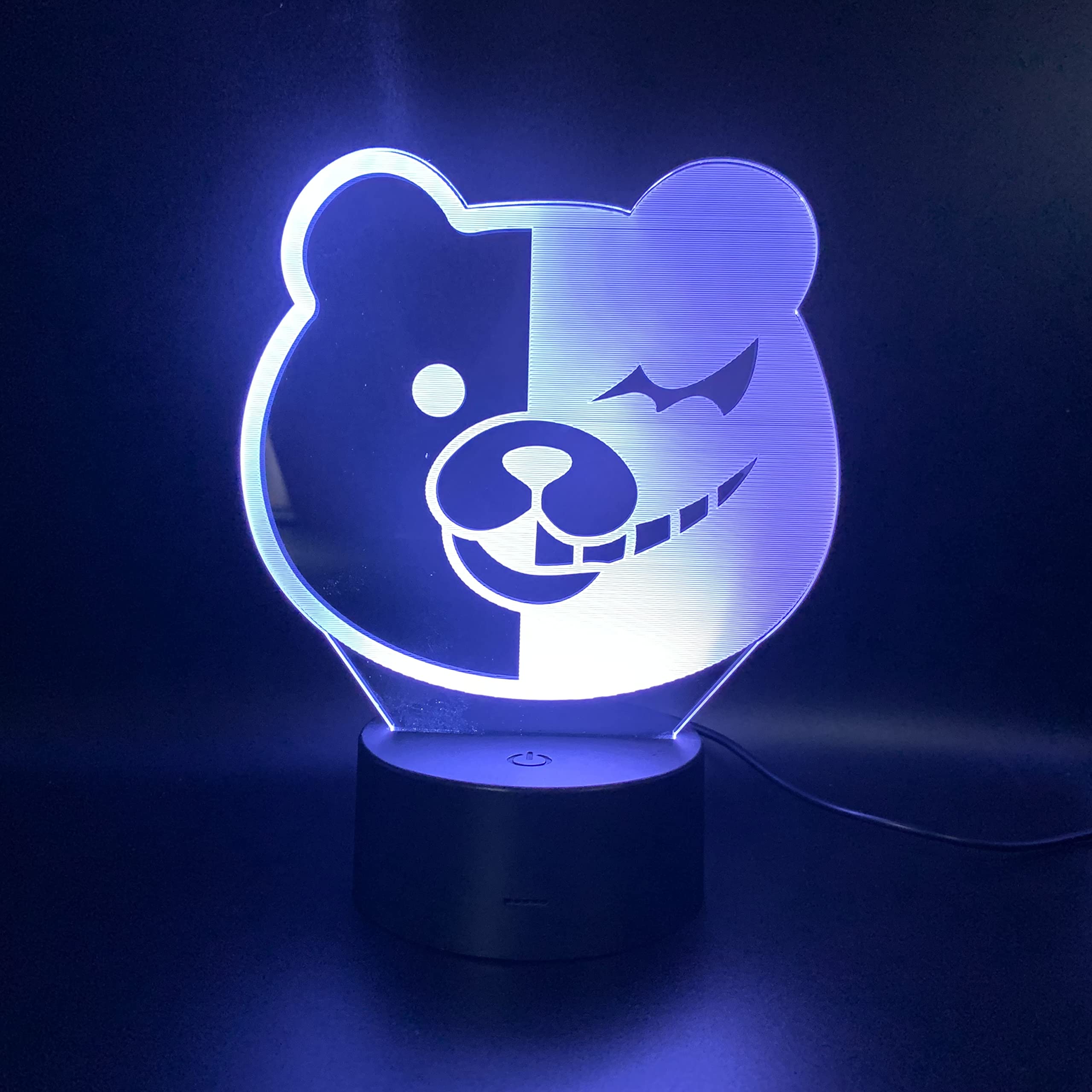 Monokuma LED Video Game Lamp Color Changing USB Night Light and Decoration Help Night Sleep Gift