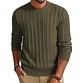 PJ PAUL JONES Mens Crew Neck Sweater Lightweight Cable Knitted Pullover Sweaters