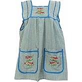 Leos Imports Doña Lucha Embroidered Mexican Apron – Traditional Floral Designs, One Size, Relaxed Fit, Vibrant Colors