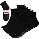 Debra Weitzner 6Pk Non-Binding Loose Fit Sock - Non-Slip Diabetic Socks for Men and Women - Crew, Ankle