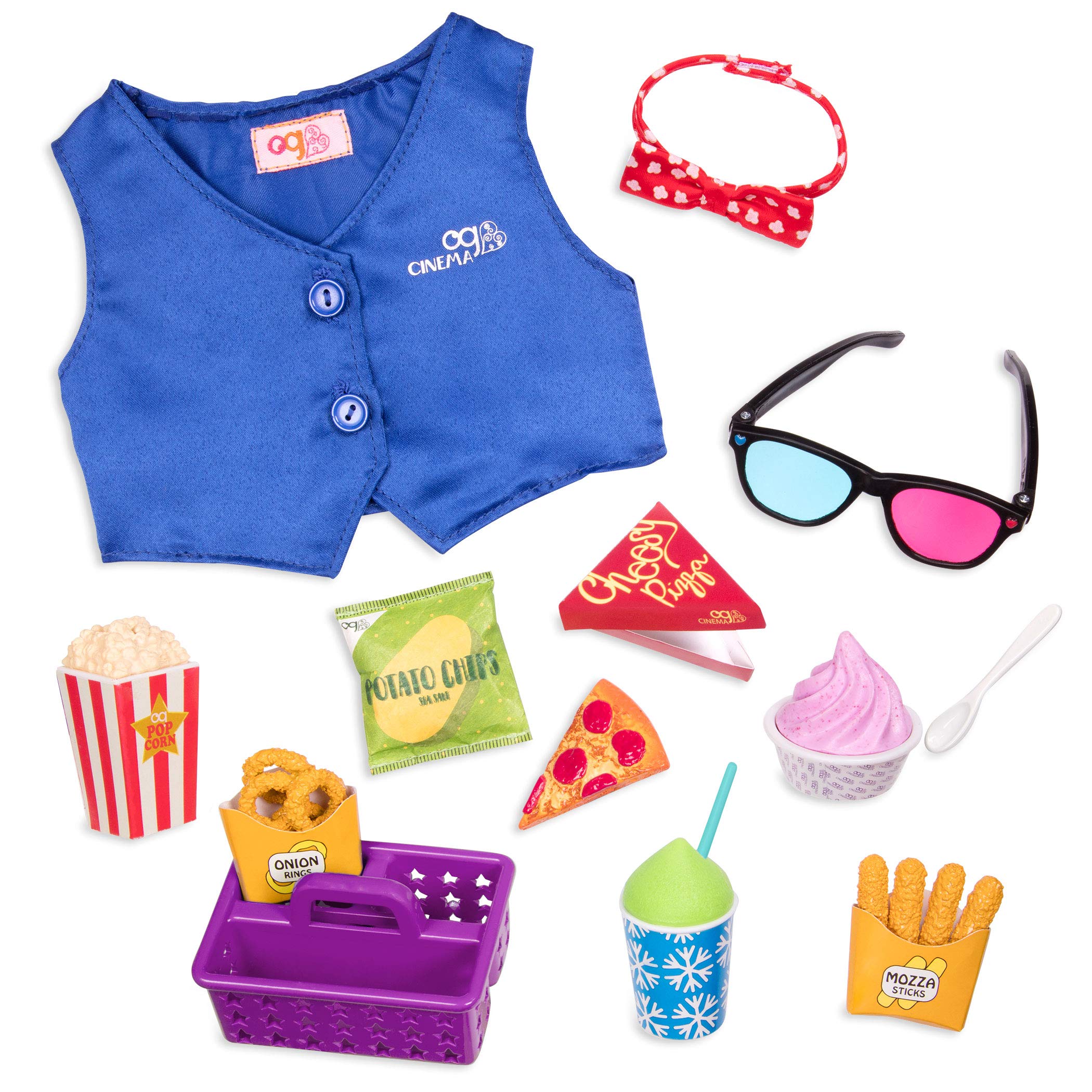 Our Generation - Cinema Snacks - 18-Inch Doll Accessories - Movie Toy - Play Food Set - Pretend Play - Kids 3 Years +